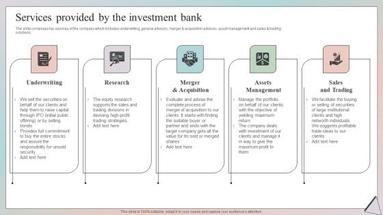 Grow Capital Through Equity Debt Services Provided By The Investment Bank Rules PDF