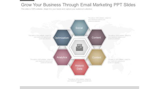 Grow Your Business Through Email Marketing Ppt Slides