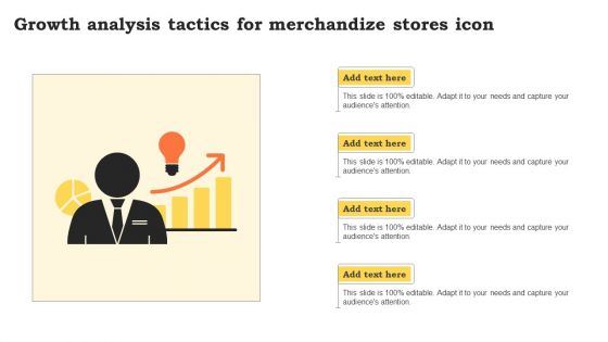 Growth Analysis Tactics For Merchandize Stores Icon Formats PDF