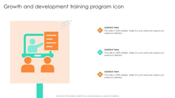 Growth And Development Training Program Icon Designs PDF