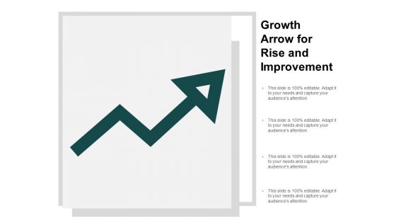 Growth Arrow For Rise And Improvement Ppt PowerPoint Presentation Icon Designs Download