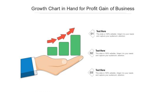 Growth Chart In Hand For Profit Gain Of Business Ppt PowerPoint Presentation File Background PDF