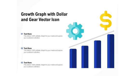 Growth Graph With Dollar And Gear Vector Icon Ppt PowerPoint Presentation Ideas Guide