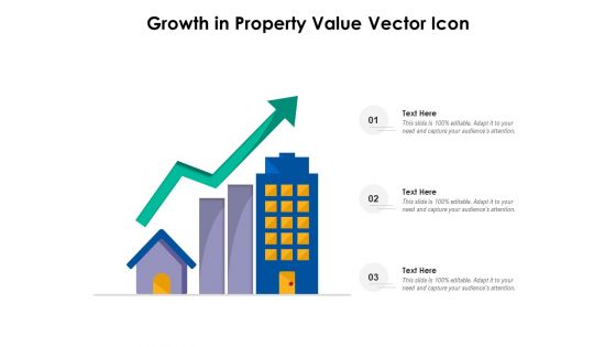 Growth In Property Value Vector Icon Ppt PowerPoint Presentation Portfolio Pictures PDF