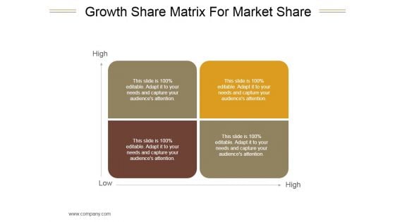 Growth Share Matrix For Market Share Ppt PowerPoint Presentation Ideas