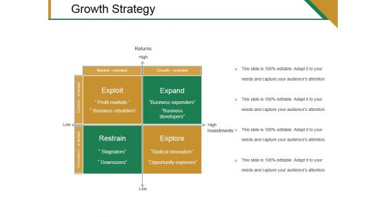 Growth Strategy Template 2 Ppt PowerPoint Presentation Icon
