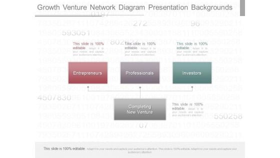 Growth Venture Network Diagram Presentation Backgrounds