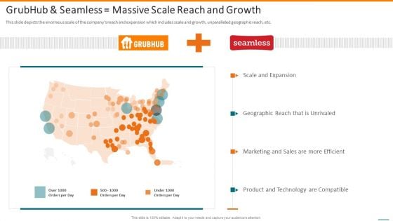 Grubhub Fund Raising Elevator Grubhub And Seamless Massive Graphics PDF