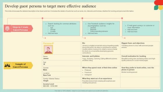 Guide Developing Strategies Improve Travel Tourism Marketing Develop Guest Persona To Target Themes PDF