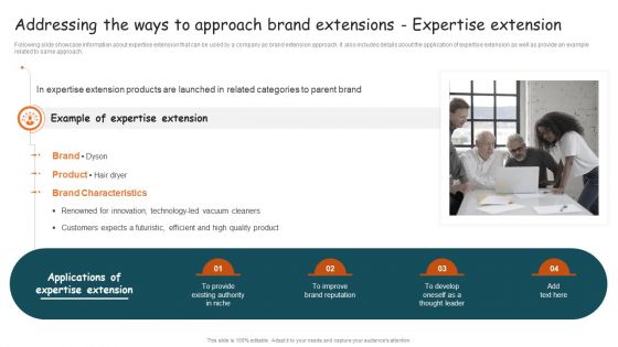 Guide For Brand Addressing The Ways To Approach Brand Extensions Portrait PDF