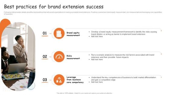 Guide For Brand Best Practices For Brand Extension Success Template PDF