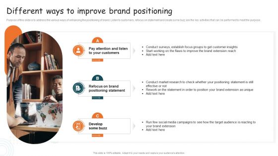 Guide For Brand Different Ways To Improve Brand Positioning Portrait PDF