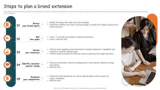 Guide For Brand Steps To Plan A Brand Extension Sample PDF