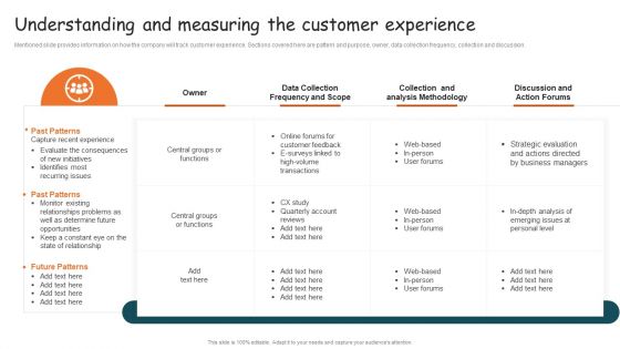 Guide For Brand Understanding And Measuring The Customer Experience Professional PDF