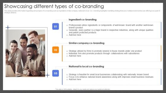 Guide For Effective Brand Showcasing Different Types Of Co Branding Structure PDF