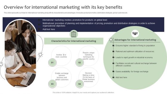 Guide For Global Marketing Overview For International Marketing With Its Key Benefits Ideas PDF