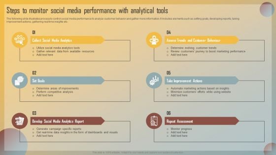 Guide For Marketing Analytics To Improve Decisions Steps To Monitor Social Media Performance With Analytical Tools Topics PDF