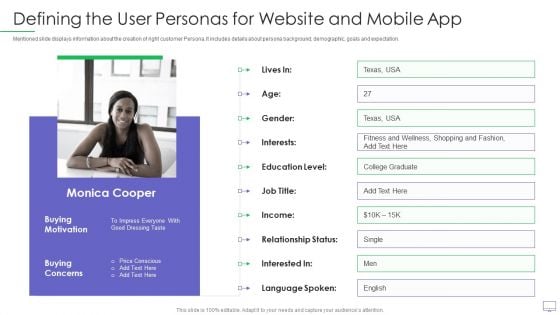 Guide For Software Developers Defining The User Personas For Website And Mobile App Rules PDF
