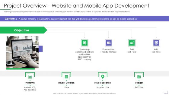 Guide For Software Developers Project Overview Website And Mobile App Development Pictures PDF