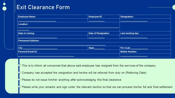 Guide For Staff Termination Policy Exit Clearance Form Sample PDF