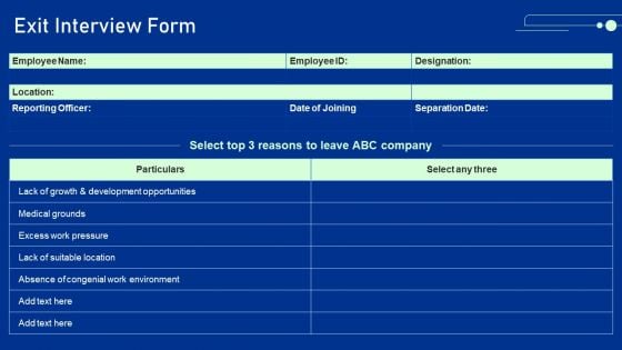 Guide For Staff Termination Policy Exit Interview Form Portrait PDF