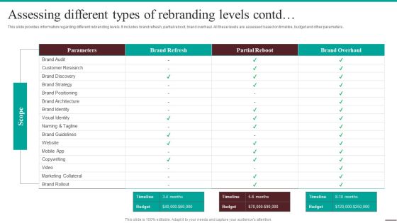 Guide For Systematic Assessing Different Types Of Rebranding Levels Portrait PDF Slide02
