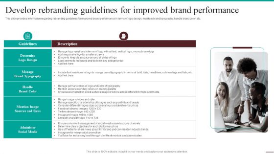 Guide For Systematic Develop Rebranding Guidelines For Improved Brand Brochure PDF