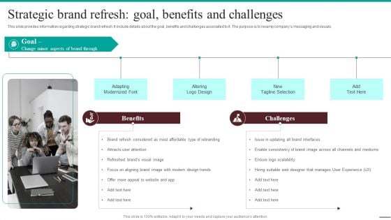 Guide For Systematic Strategic Brand Refresh Goal Benefits And Challenges Brochure PDF Guide For Systematic Strategic Brand Refresh Goal Benefits And Challenges Brochure PDF