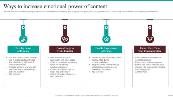 Guide For Systematic Ways To Increase Emotional Power Of Content Inspiration PDF