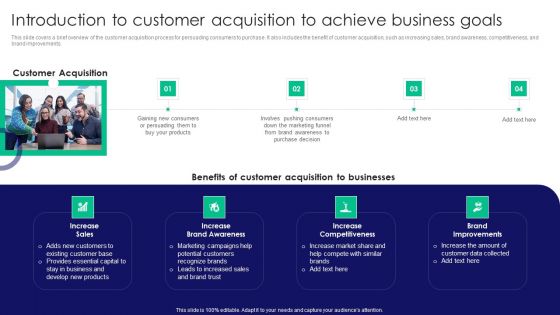Guide To Business Customer Acquisition Introduction To Customer Acquisition To Achieve Business Goals Information PDF