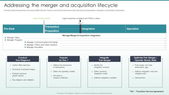 Guide To Mergers And Acquisitions Addressing The Merger And Acquisition Lifecycle Template PDF Guide To Mergers And Acquisitions Addressing The Merger And Acquisition Lifecycle Template PDF