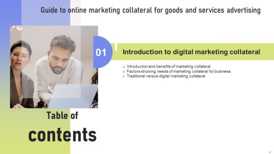 Guide To Online Marketing Collateral For Goods And Services Advertising Ppt PowerPoint Presentation Complete Deck With Slides