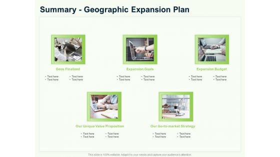 Guide To Overseas Expansion Plan For Corporate Entity Summary Geographic Expansion Plan Topics PDF