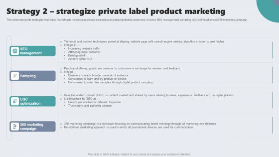 Guide To Private Branding For Increase Brand Value Strategy 2 Strategize Private Label Product Marketing Themes PDF