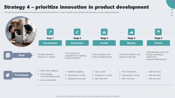 Guide To Private Branding For Increase Brand Value Strategy 4 Prioritize Innovation In Product Development Summary PDF