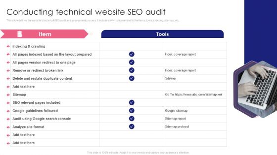 Guide To SEO Marketing Conducting Technical Website SEO Audit Formats PDF