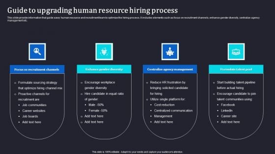 Guide To Upgrading Human Resource Hiring Process Professional PDF