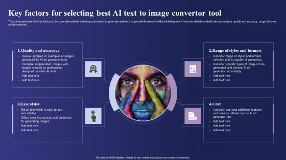 Guide To Use Chatgpt Prompts For AI Art Generation Key Factors For Selecting Best AI Text To Image Elements PDF