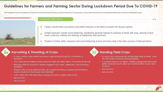 Guidelines For Farmers And Farming Sector During Lockdown Period Due To Covid 19 Ppt Infographics Brochure PDF Guidelines For Farmers And Farming Sector During Lockdown Period Due To Covid 19 Ppt Infographics Brochure PDF