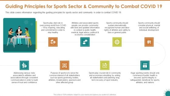 Guiding Principles For Sports Sector And Community To Combat COVID 19 Designs PDF