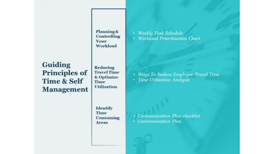 Guiding Principles Of Time And Self Management Ppt PowerPoint Presentation Pictures Infographic Template