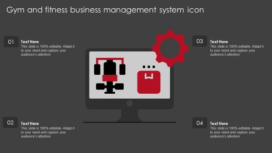 Gym And Fitness Business Management System Icon Designs PDF