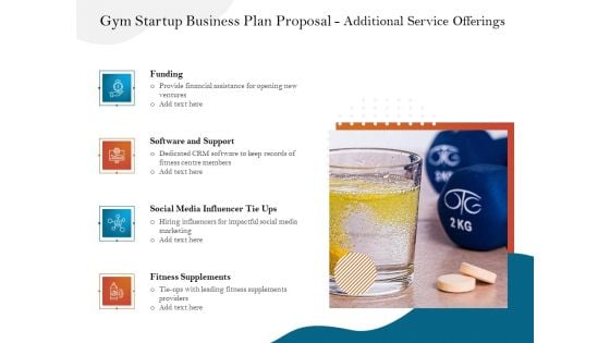 Gym And Fitness Center Business Plan Gym Startup Business Plan Proposal Additional Service Offerings Elements PDF