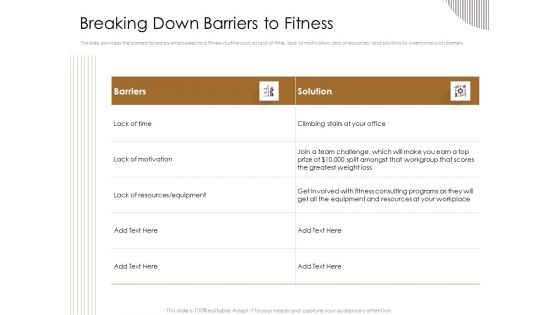 Gym Consultant Breaking Down Barriers To Fitness Guidelines PDF Gym Consultant Breaking Down Barriers To Fitness Guidelines PDF