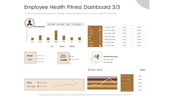 Gym Consultant Employee Health Fitness Dashboard Inspiration PDF