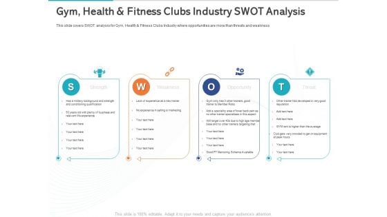 Gym Health And Fitness Market Industry Report Gym Health And Fitness Clubs Industry Swot Analysis Ppt Portfolio File Formats PDF