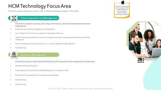 HCM Technology Focus Area Human Resource Information System For Organizational Effectiveness Sample PDF