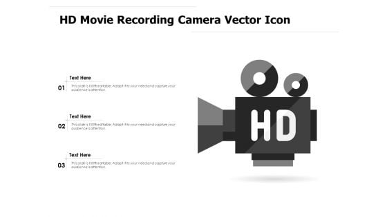 HD Movie Recording Camera Vector Icon Ppt PowerPoint Presentation File Mockup PDF