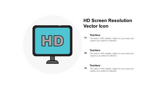 HD Screen Resolution Vector Icon Ppt PowerPoint Presentation Infographics Elements