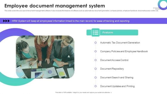 HRMS Execution Plan Employee Document Management System Ideas PDF